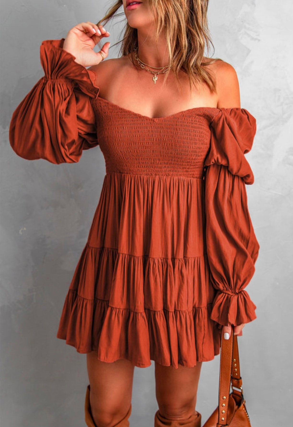 open lace back dress Vintage 70s Burnt Orange Grecian Midi Dress